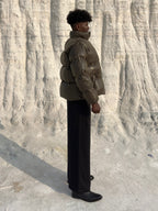 Exotic Wild-Croco Puffer Jacket