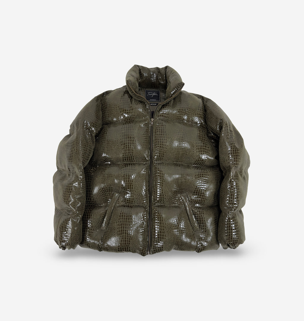 Exotic Wild-Croco Puffer Jacket