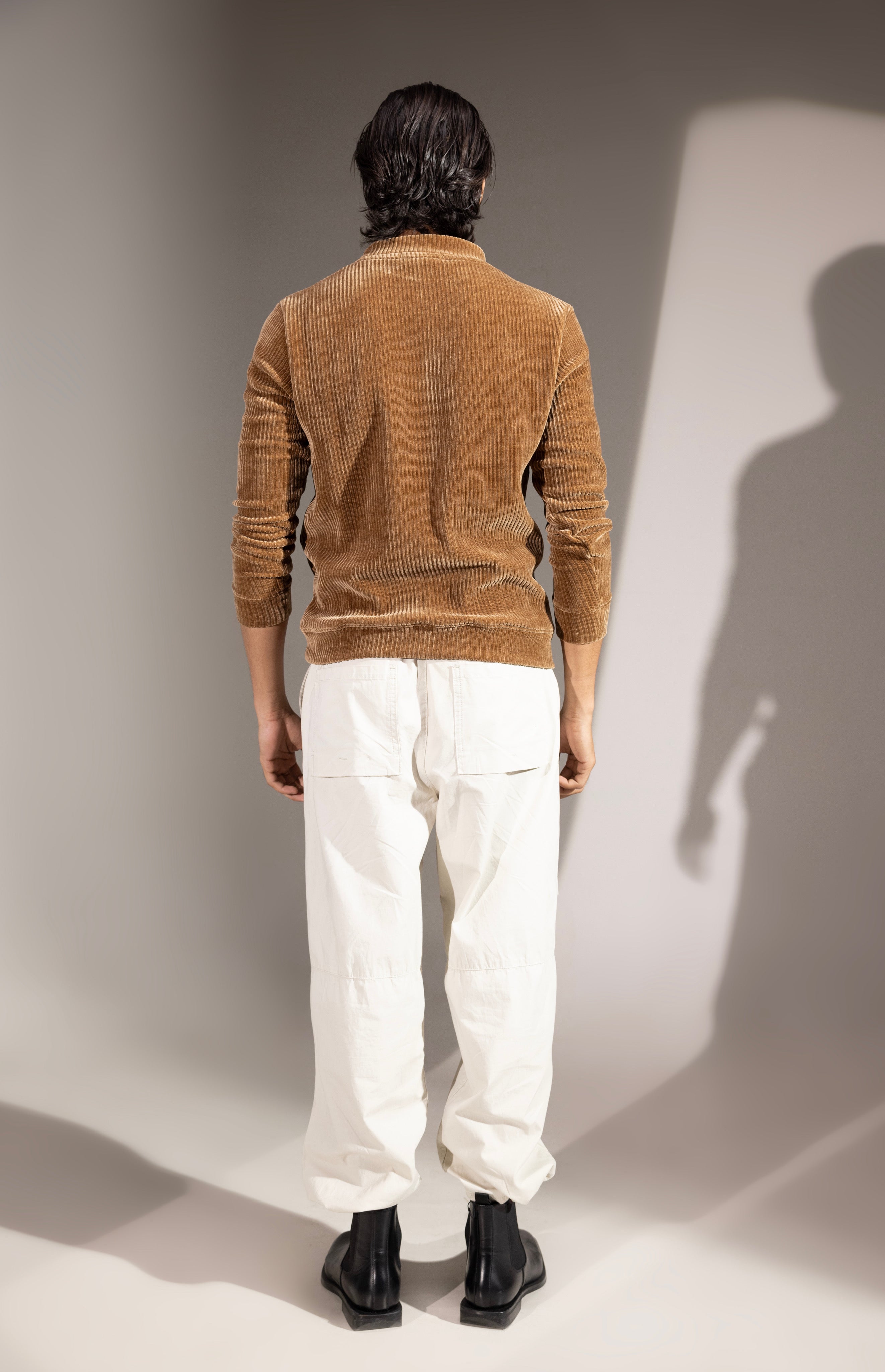 Retro Tan Wale Sweatshirt