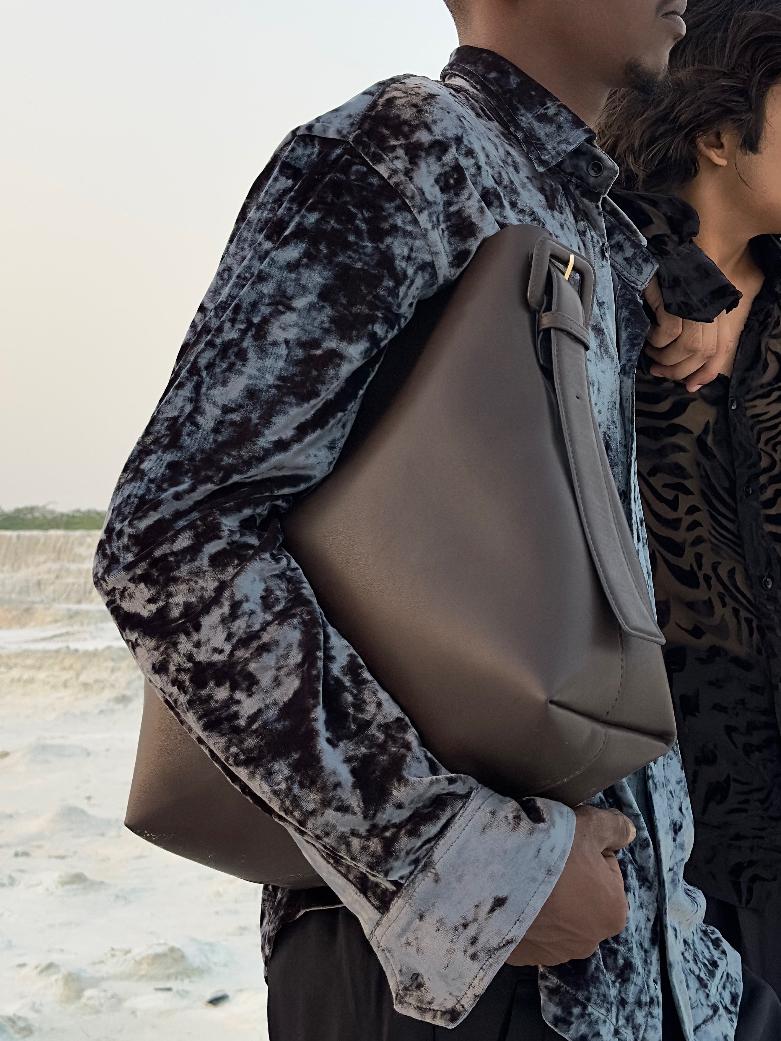 Nocturne Crushed-Velvet Shirt