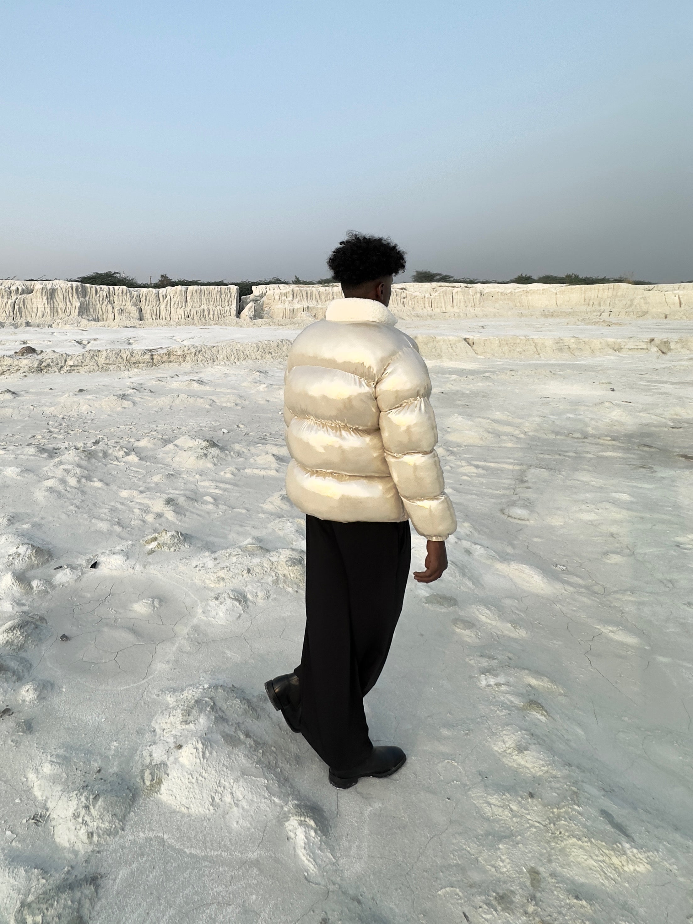 Silver-Fat Carp Puffer Jacket