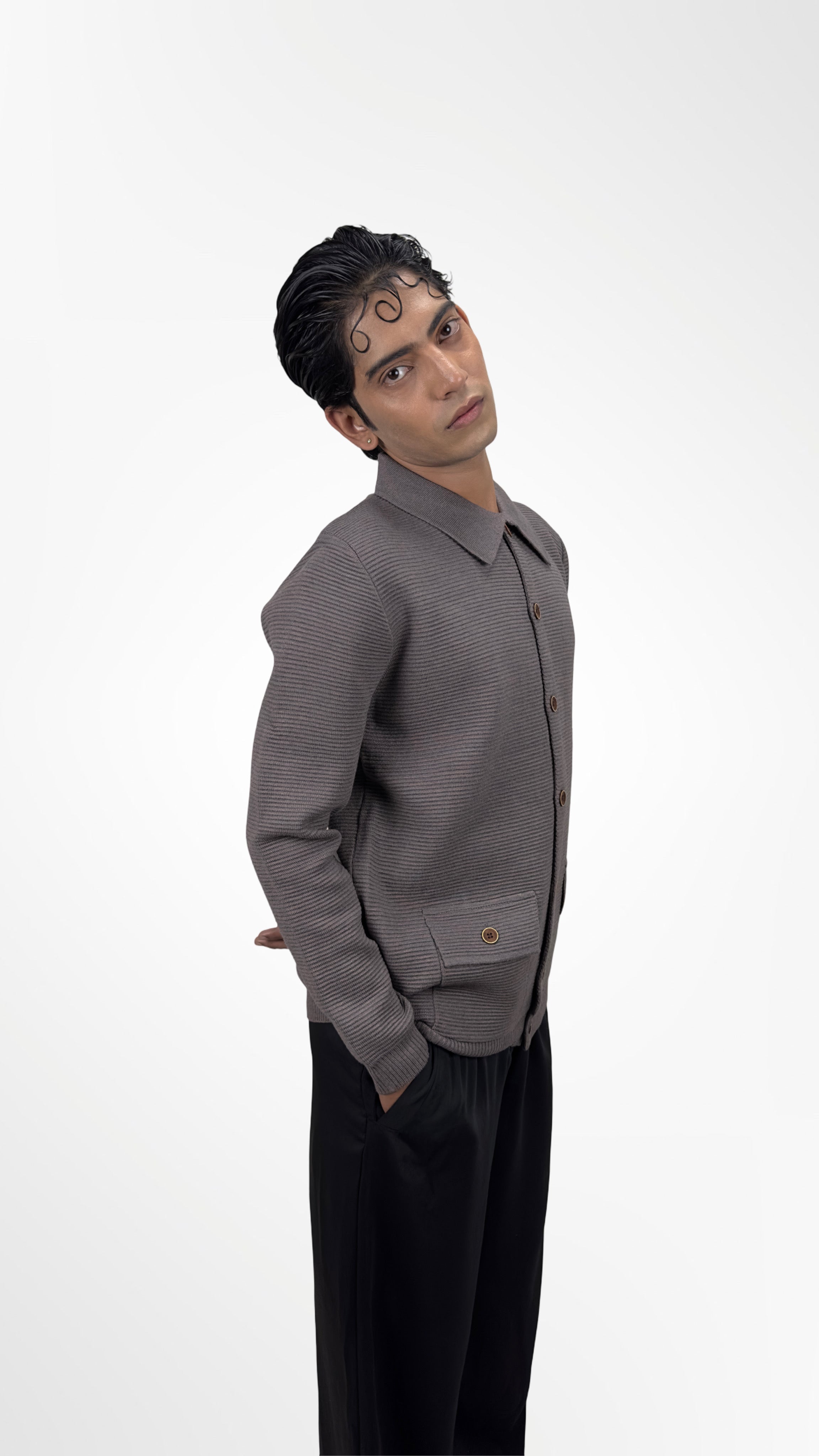 Hutton Ribbed Knit Shirt