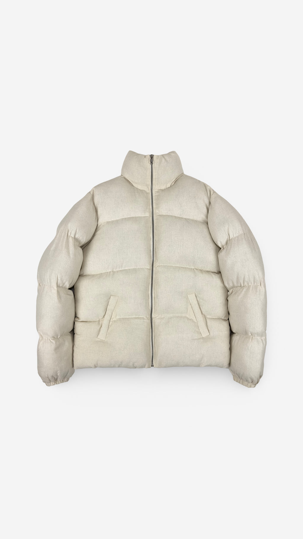 Linen Contour Puffer Jacket