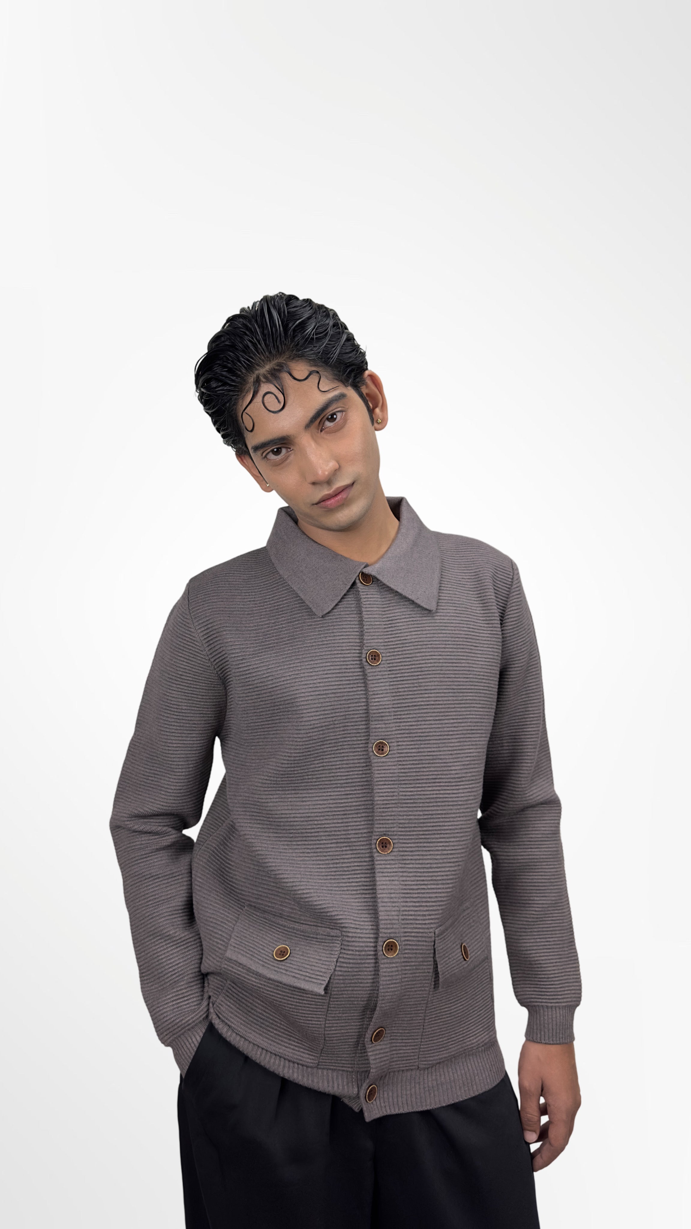 Hutton Ribbed Knit Shirt