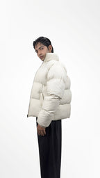 Linen Contour Puffer Jacket