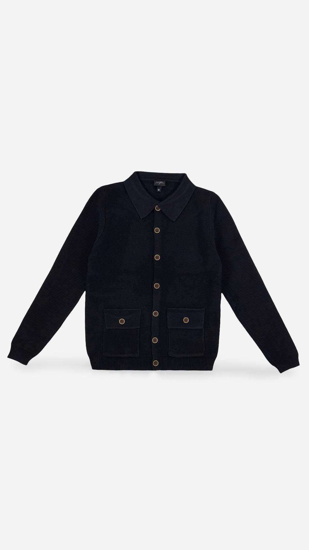 Ebony Ribbed Knit Shirt