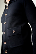 Ebony Ribbed Knit Shirt