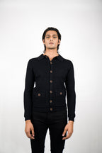 Ebony Ribbed Knit Shirt