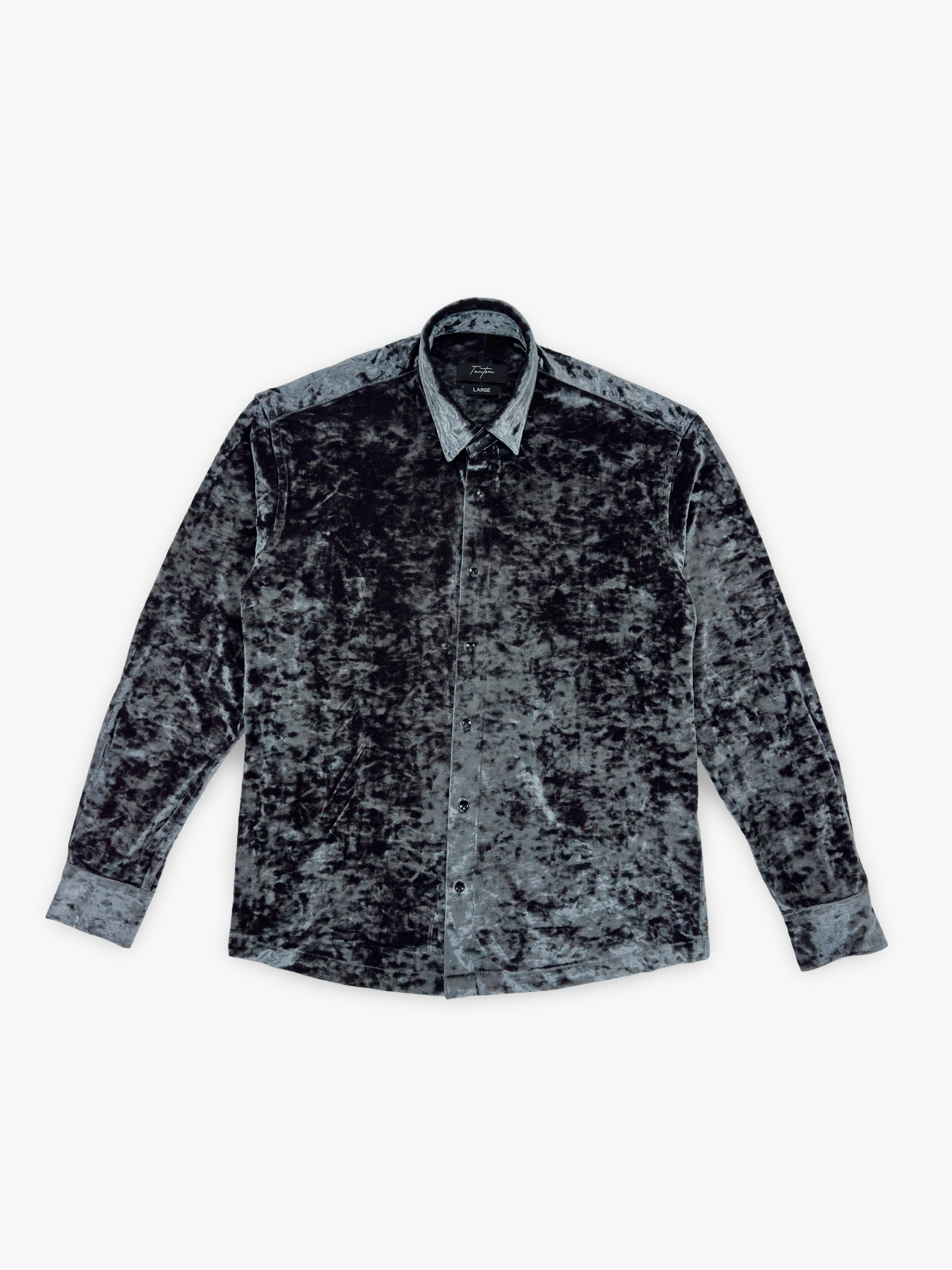 Nocturne Crushed-Velvet Shirt